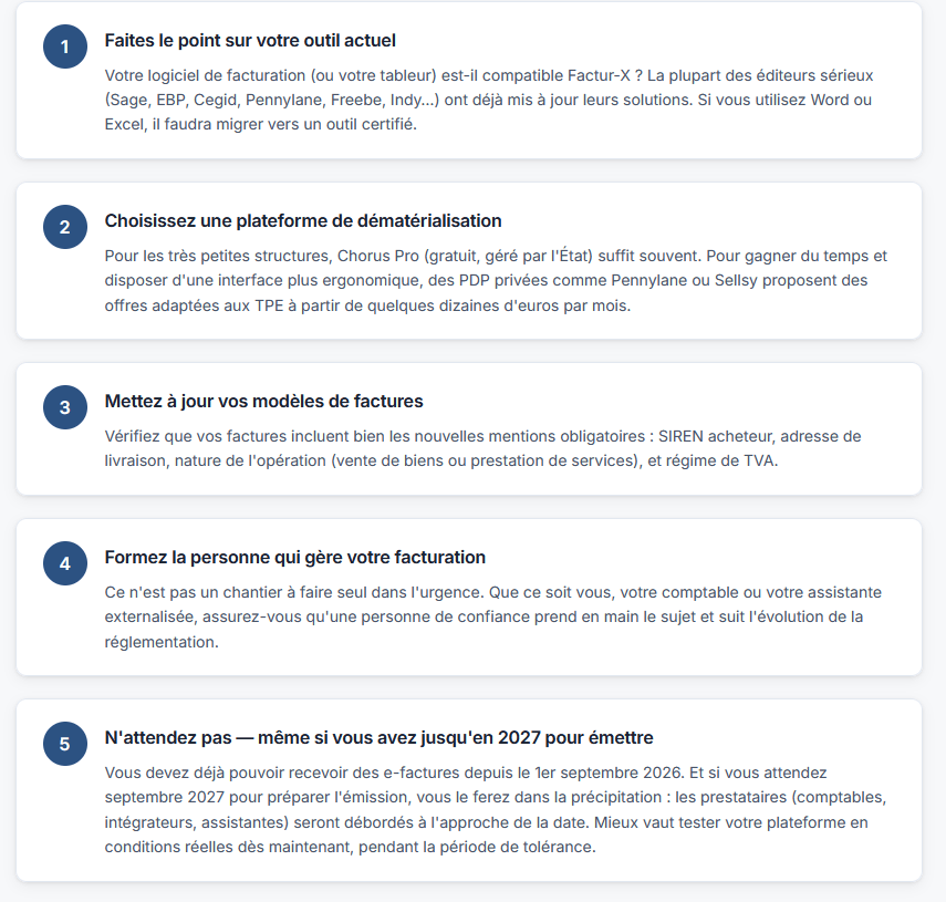 Facturation électronique : ce que les TPE doivent savoir et comment ne pas se retrouver seul